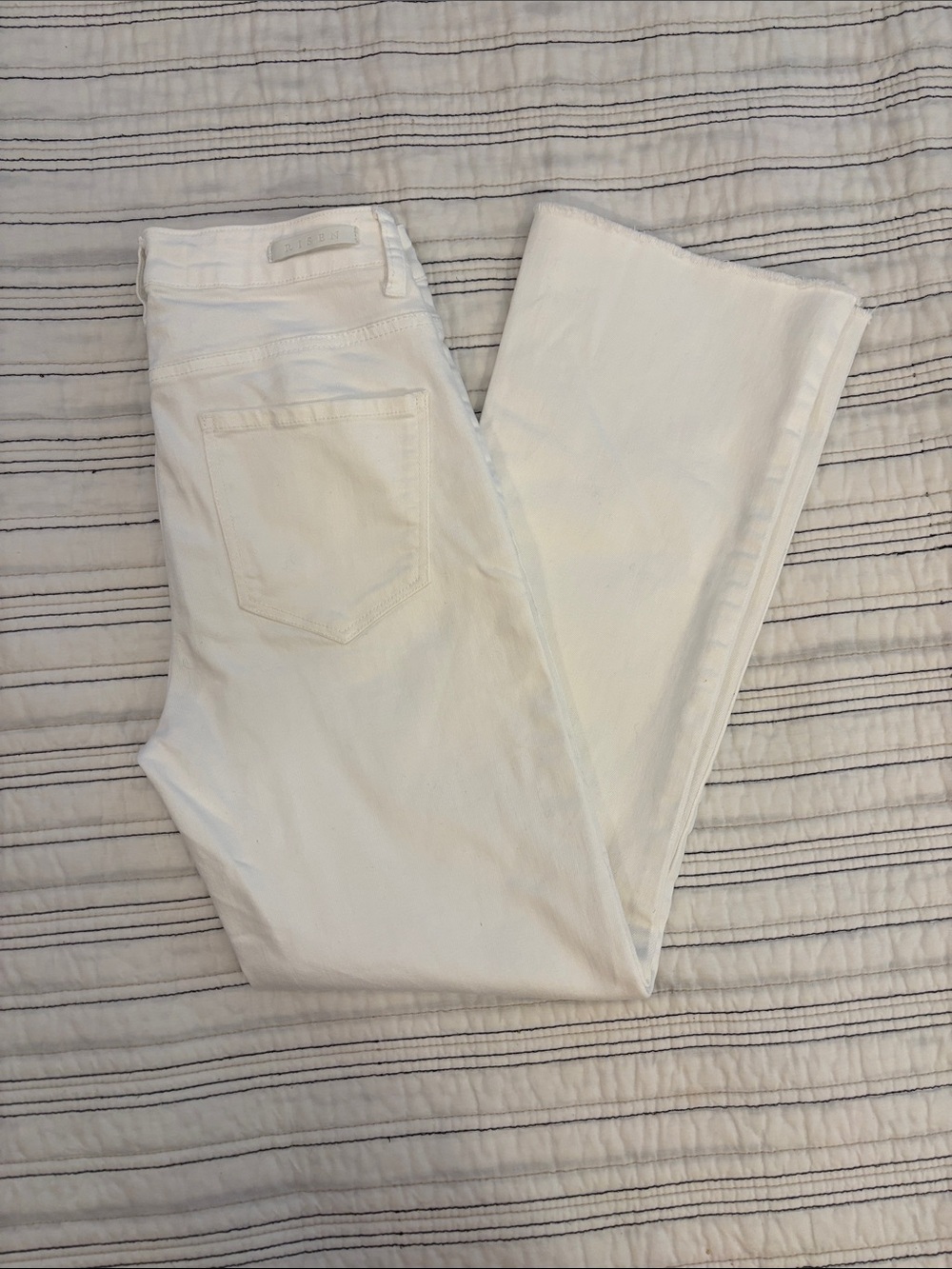 White High-Rise Flare Jeans